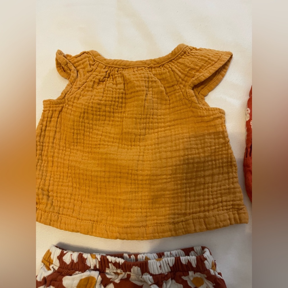 Cat & Jack Mustard , Rust Baby Rompers - Picture 6 of 10